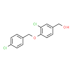 ChemSpider 2D Image | {3-Chloro-4-[(4-chlorobenzyl)oxy]phenyl}methanol | C14H12Cl2O2