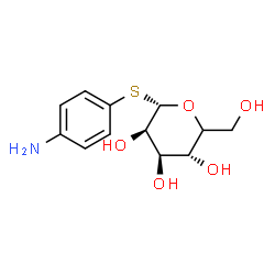 ChemSpider 2D Image | 4-Aminophenyl (5xi)-1-thio-alpha-L-lyxo-hexopyranoside | C12H17NO5S