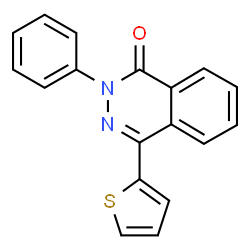 ChemSpider 2D Image | 2-Phenyl-4-(2-thienyl)-1(2H)-phthalazinone | C18H12N2OS
