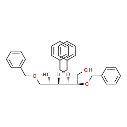 ChemSpider 2D Image | 1,3,4,5-Tetra-O-benzyl-D-glucitol | C34H38O6