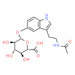 ChemSpider 2D Image | N-Acetylserotonin b-D-glucuronide | C18H22N2O8