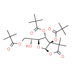 ChemSpider 2D Image | 1,2,3,6-Tetrakis-O-(2,2-dimethylpropanoyl)-beta-L-altrofuranose | C26H44O10