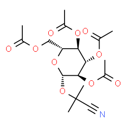 ChemSpider 2D Image | 2,3,4,6-Tetra-O-acetyl Linamarin | C18H25NO10