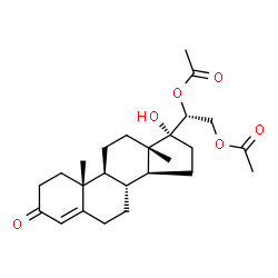 ChemSpider 2D Image | 4-Pregnene-17α,20β,21-triol-3-one 20,21-diacetate | C25H36O6