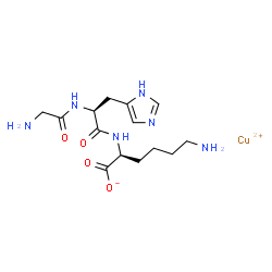 ChemSpider 2D Image | L-Histidinamide, glycyl-N-[(1S)-5-amino-1-carboxylatopentyl]-, copper(2+) salt (1:1) | C14H23CuN6O4