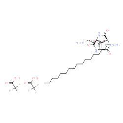 ChemSpider 2D Image | PALMITOYLLYSYLVALYLDIAMINOBUTYRIC ACID TRIFLUOROACETATE | C35H63F6N5O9