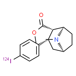 ChemSpider 2D Image | Methyl (1R,2S,3S,5S)-3-[4-(~124~I)iodophenyl]-8-methyl-8-azabicyclo[3.2.1]octane-2-carboxylate | C16H20124INO2