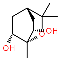 ChemSpider 2D Image | (1s,4r,6R,7S)-1,3,3-Trimethyl-2-oxabicyclo[2.2.2]octane-6,7-diol | C10H18O3