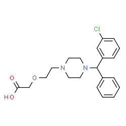 ChemSpider 2D Image | 3-CHLOROCETIRIZINE | C21H25ClN2O3