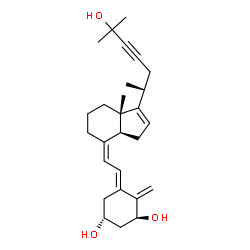 ChemSpider 2D Image | (1S,3R,5E,7Z,20R)-9,10-Secocholesta-5,7,10,16-tetraen-23-yne-1,3,25-triol | C27H38O3