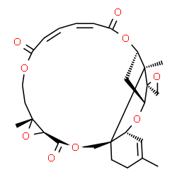 ChemSpider 2D Image | (1'R,2S,3'R,8'R,12'S,14'R,19'Z,21'Z,25'R,26'S)-5',14',26'-Trimethyl-11'H,18'H,23'H-spiro[oxirane-2,27'-[2,10,13,17,24]pentaoxapentacyclo[23.2.1.0~3,8~.0~8,26~.0~12,14~]octacosa[4,19,21]triene]-11',18'
,23'-trione | C27H32O9