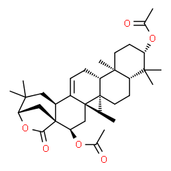 ChemSpider 2D Image | ACACIC ACID LACTONE DIACETATE | C34H50O6