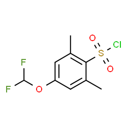 ChemSpider 2D Image | 4-(Difluoromethoxy)-2,6-dimethylbenzenesulfonyl chloride | C9H9ClF2O3S