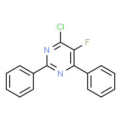 ChemSpider 2D Image | 4-Chloro-5-fluoro-2,6-diphenylpyrimidine | C16H10ClFN2