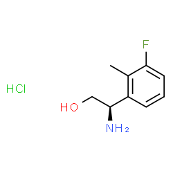 ChemSpider 2D Image | (2R)-2-Amino-2-(3-fluoro-2-methylphenyl)ethanol hydrochloride (1:1) | C9H13ClFNO