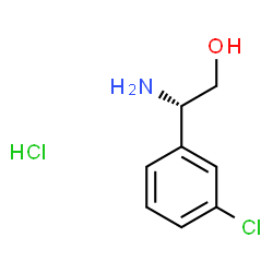 ChemSpider 2D Image | (S)-2-amino-2-(3-chlorophenyl)ethan-1-ol hydrochloride | C8H11Cl2NO