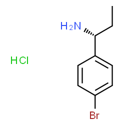 ChemSpider 2D Image | (R)-1-(4-Bromophenyl)propan-1-amine hydrochloride | C9H13BrClN
