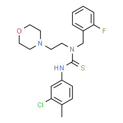 ChemSpider 2D Image | 3-(3-Chloro-4-methylphenyl)-1-(2-fluorobenzyl)-1-[2-(4-morpholinyl)ethyl]thiourea | C21H25ClFN3OS