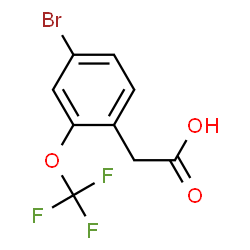 ChemSpider 2D Image | [4-Bromo-2-(trifluoromethoxy)phenyl]acetic acid | C9H6BrF3O3