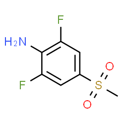 ChemSpider 2D Image | 2,6-Difluoro-4-(methylsulfonyl)aniline | C7H7F2NO2S