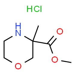 ChemSpider 2D Image | methyl 3-methylmorpholine-3-carboxylate hydrochloride | C7H14ClNO3