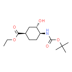 ChemSpider 2D Image | ethyl (1R,3S,4S)-4-{[(tert-butoxy)carbonyl]amino}-3-hydroxycyclohexane-1-carboxylate | C14H25NO5