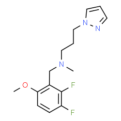ChemSpider 2D Image | N-(2,3-Difluoro-6-methoxybenzyl)-N-methyl-3-(1H-pyrazol-1-yl)-1-propanamine | C15H19F2N3O