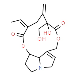 ChemSpider 2D Image | (15Z)-12,18-Dihydroxy-13,19-didehydrosenecionan-11,16-dione | C18H23NO6