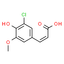 ChemSpider 2D Image | (2Z)-3-(3-Chloro-4-hydroxy-5-methoxyphenyl)acrylic acid | C10H9ClO4