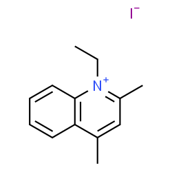 ChemSpider 2D Image | 1-Ethyl-2,4-dimethylquinolinium iodide | C13H16IN