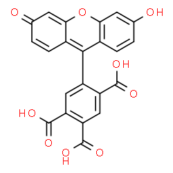 ChemSpider 2D Image | 5-(6-Hydroxy-3-oxo-3H-xanthen-9-yl)-1,2,4-benzenetricarboxylic acid | C22H12O9