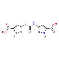 ChemSpider 2D Image | 3,3'-(Carbonyldiimino)bis(1-methyl-1H-pyrazole-5-carboxylic acid) | C11H12N6O5