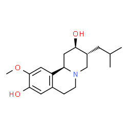 ChemSpider 2D Image | (2R,3R,11bR)-3-Isobutyl-10-methoxy-1,3,4,6,7,11b-hexahydro-2H-pyrido[2,1-a]isoquinoline-2,9-diol | C18H27NO3
