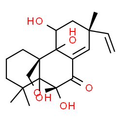 ChemSpider 2D Image | (5xi,6beta,9xi,13alpha)-5,6,9,11-Tetrahydroxy-6,20-epoxypimara-8(14),15-dien-7-one | C20H28O6