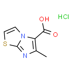 ChemSpider 2D Image | 6-methylimidazo[2,1-b][1,3]thiazole-5-carboxylic acid hydrochloride | C7H7ClN2O2S