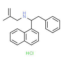 ChemSpider 2D Image | 2-Methyl-N-[1-(1-naphthyl)-2-phenylethyl]-2-propen-1-amine hydrochloride (1:1) | C22H24ClN