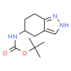 ChemSpider 2D Image | tert-Butyl (4,5,6,7-tetrahydro-1H-indazol-5-yl)carbamate | C12H19N3O2