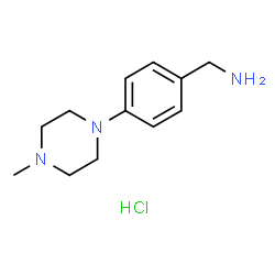 ChemSpider 2D Image | (4-(4-Methylpiperazin-1-yl)phenyl)methanamine hydrochloride | C12H20ClN3