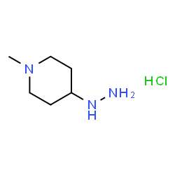 ChemSpider 2D Image | 4-Hydrazinyl-1-methylpiperidine hydrochloride | C6H16ClN3