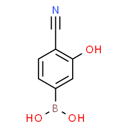 ChemSpider 2D Image | (4-Cyano-3-hydroxyphenyl)boronic acid | C7H6BNO3