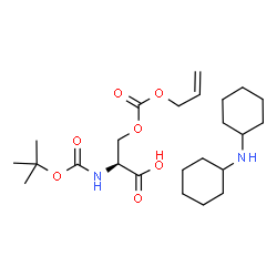 ChemSpider 2D Image | O-[(Allyloxy)carbonyl]-N-{[(2-methyl-2-propanyl)oxy]carbonyl}-L-serine - N-cyclohexylcyclohexanamine (1:1) | C24H42N2O7