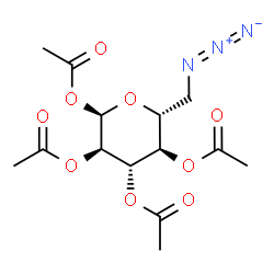 ChemSpider 2D Image | 1,2,3,4-Tetra-O-acetyl-6-azido-6-deoxy-alpha-D-glucopyranose | C14H19N3O9
