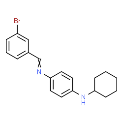 ChemSpider 2D Image | 4-[(3-Bromobenzylidene)amino]-N-cyclohexylaniline | C19H21BrN2