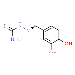 ChemSpider 2D Image | 2-(3,4-Dihydroxybenzylidene)hydrazinecarbothioamide | C8H9N3O2S