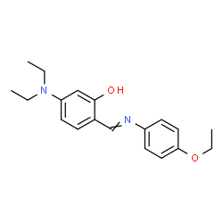ChemSpider 2D Image | 5-(Diethylamino)-2-{[(4-ethoxyphenyl)imino]methyl}phenol | C19H24N2O2
