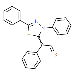 ChemSpider 2D Image | (3,5-Diphenyl-1,3,4-thiadiazol-2(3H)-ylidene)(phenyl)ethanethial | C22H16N2S2