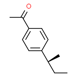 ChemSpider 2D Image | 1-{4-[(2R)-2-Butanyl]phenyl}ethanone | C12H16O