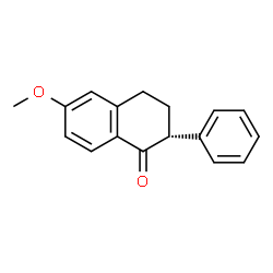 ChemSpider 2D Image | (2R)-6-Methoxy-2-phenyl-3,4-dihydro-1(2H)-naphthalenone | C17H16O2
