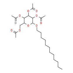 ChemSpider 2D Image | Dodecyl 2,3,4,6-tetra-O-acetylhexopyranoside | C26H44O10