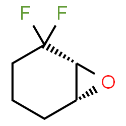 ChemSpider 2D Image | (1R,6R)-2,2-Difluoro-7-oxabicyclo[4.1.0]heptane | C6H8F2O